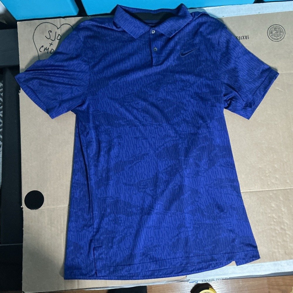 Nike Golf Dri-fit Polo Size Small-purple And Black